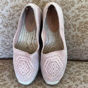 UGG Heidi light pink suede espadrilles shoes